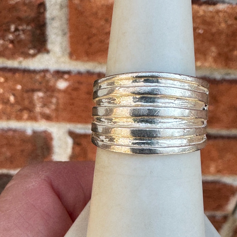 925 wide cigar band Ring